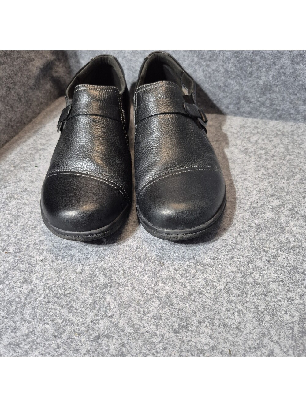 Collection By Clarks Cheyn Leather Loafers Women’s SZ 10 Black
